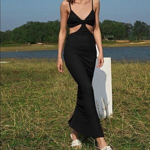 Black cut out dress